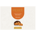 Chocolate-coated dried apricot with walnut